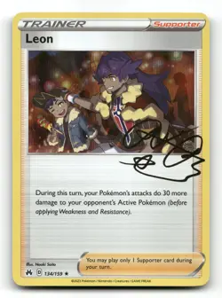 Leon 134/159 - Crown Zenith Holo - Pokemon Card NM/M - Image 1