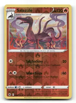 Salazzle 028/159 - Crown Zenith Reverse Holo - Pokemon Card NM/M - Image 1