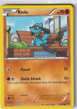 Pokemon Card next Destinies No. 63/99 Riolu English - Image 1