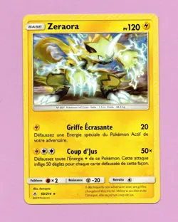 Pokemon 60/214 ZERAORA 120 HP French Version Single Card 2019 Ref 3859 - Image 1