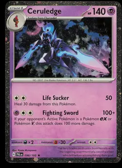 Ceruledge NM Cosmos Holo Paldea Evolved 098/193 Pokemon TCG Holo - Image 1
