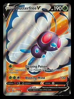 Butterfree V 177/189 Darkness Ablaze Pokemon Card Full Art 2020 - Image 1