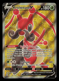 Kricketune V 142/163 Full Art - Swsh05: Battle Styles Pokemon - LP - Image 1