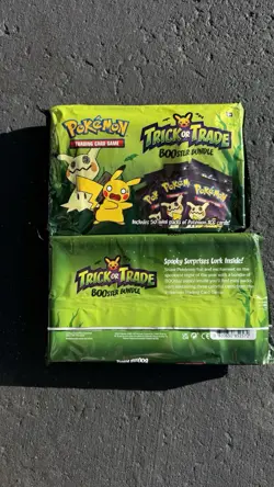 New Sealed 2023 Pokemon BOOster Bundle Trick or Trade Cards 50 Pack Lot of 2 - Image 2
