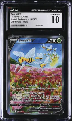 Beedrill V #161/189 English Ultra Rare CGC 10 2022 Pokemon Astral Radiance - Image 1