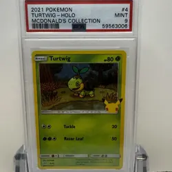 2021 POKEMON MCDONALD'S COLLECTION #4/25 TURTWIG HOLO - PSA 9 MINT - Image 1