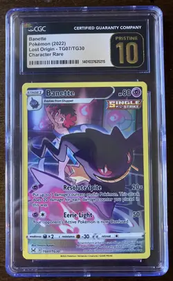 Banette TG07/TG30 Trainer Gallery Lost Origin Pokemon CGC 10 Pristine🔥 - Image 1