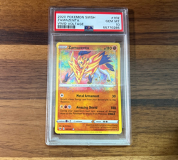PSA 10 GEM MINT 2020 Pokemon Vivid Voltage ZAMAZENTA #102 Amazing Rare - Image 1