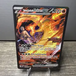 Pokemon TCG Team Rockets Moltres EX Destined Rivals Card 229/182 SIR Stamped - Image 1