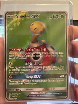 Pokemon TCG Shuckle GX Full Art Holo Card 195/214 Sm-Lost Thunder Ultra Rare - Image 1