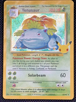 Venusaur 15/102 Celebrations Holo 25th Anniversary Pokemon Card - Image 1