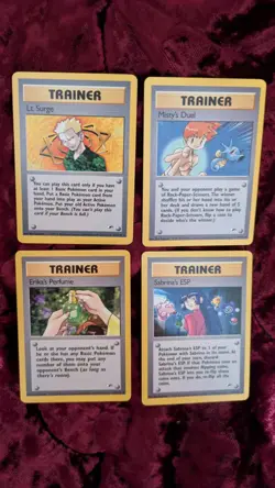 ​WotC POKEMON GYM HEROES LOT - 40 Cards 2000 Misty, Sabrina, Lt. Surge - Image 4