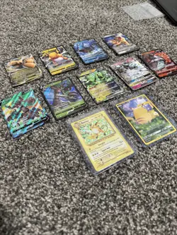 Pokemon Collection Rare Random Bulk EX and V cards With limited edition raichu - Image 1