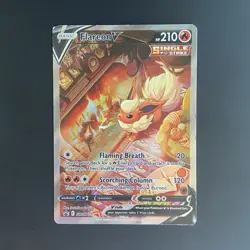 2021 Flareon V SWSH179 Alt Art Promo Pokemon Card Full Art MP Crease - FAST SHIP - Image 1