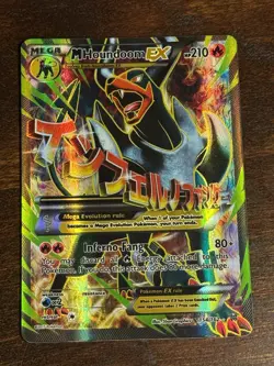 Pokemon Card M Houndoom EX 154/162 Ultra Rare Full Art Holo Breakthrough 2015 - Image 1