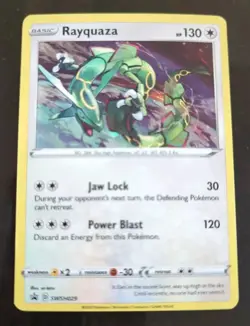 ⭐ Pokemon TCG Rayquaza LP SWSH029 Black Star Promo Card 29 Colorless Cosmo Holo - Image 1