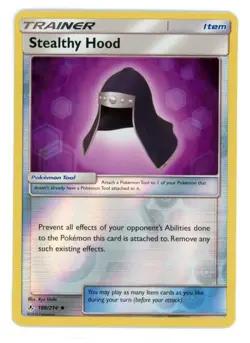 Stealthy Hood Reverse Holo 186/214 Unbroken Bonds Pokemon Card - Image 1