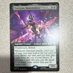 Marvel's Spider-Man MTG Gwenom, Remorseless 0256 Legendary Black - Image 1