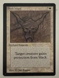 Magic the Gathering MTG Beta Black Ward LP+ (Beta Bob) - Image 1