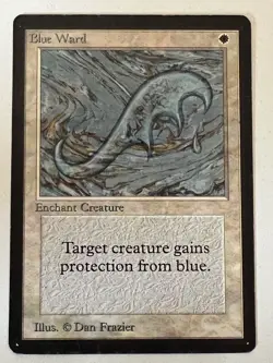 Magic the Gathering MTG Beta Blue Ward LP- (Beta Bob) - Image 1