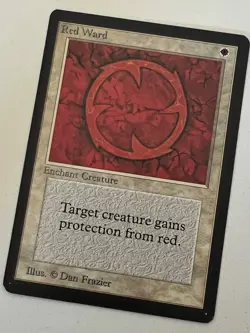 Magic the Gathering MTG Beta Red Ward LP+ (Beta Bob) - Image 1