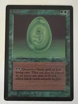 Magic the Gathering MTG Beta Lifeforce NM- (Beta Bob) - Image 1