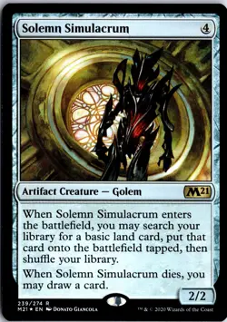 Solemn Simulacrum 239 R Core Set 2021 Magic: The Gathering Foil NM/M - Image 1