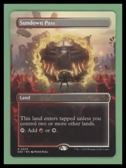 1 x Sundown Pass (Borderless) - Secrets of Strixhaven - NM-Mint - MTG - Image 1