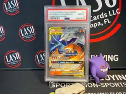 2019 POKEMON SUN & MOON UNBROKEN BONDS #20 RESHIRAM & CHARIZARD GX PSA 10 - Image 1