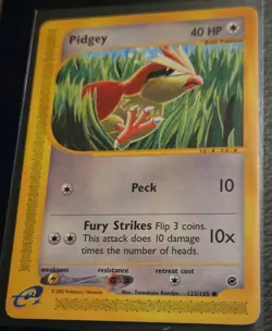 Pokemon Pidgey 123/165 Expedition Base Set Common Regular TOMOKAZU KOMIYA LP - Image 1