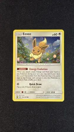 Eevee Alt Art Cosmos Holo With SWIRL 101a/149 NM Pokemon Sun & Moon Promo - Image 1