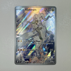 Pokemon N's Reshiram illustration Rare Full Art Holo 130HP SV09[JTG] 167/159 - Image 1