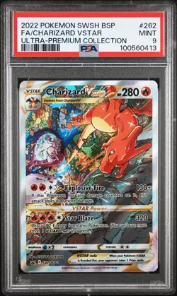 Charizard VSTAR SWSH262 SWSH: Sword & Shield Promo Full Art Pokemon PSA 9 MINT - Image 1