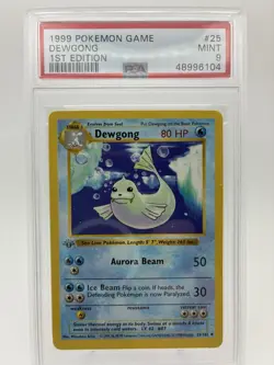 1999 Pokemon Base Set Shadowless 1st Edition #25 Dewgong PSA 9 Mint - Image 1