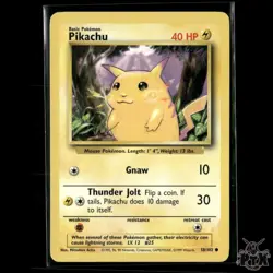 Pikachu 58/102 Base Set NM Pokemon - Image 1
