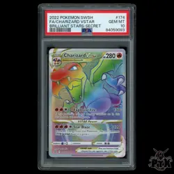 Charizard VSTAR 174/172 PSA 10 Brilliant Stars Pokemon - Image 1
