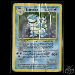 Blastoise Holo 2/102 Base Set HP Pokemon - Image 1