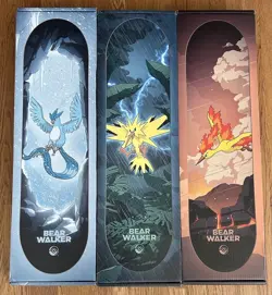Pokemon Center × Bear Walker: Articuno, Zapdos & Moltres Skateboards Sealed Box - Image 2