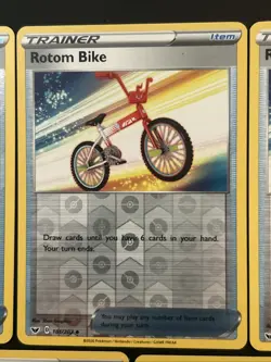 7 Card Rotom Bike Reverse Holographic Sword And Shield 181/202 Near Mint Lot - Image 3