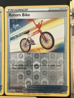 7 Card Rotom Bike Reverse Holographic Sword And Shield 181/202 Near Mint Lot - Image 5