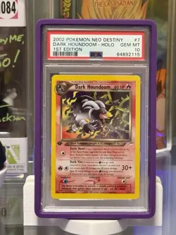 Pokemon Dark Houndoom TCG 7/105 Holo Card Neo Destiny 1st Edition - Image 1