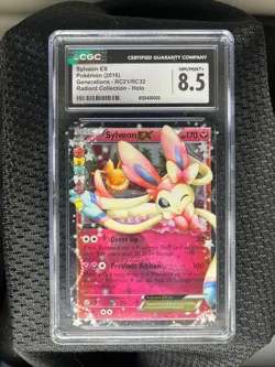 CGC 8.5 Sylveon EX XY Generations RC21/RC32 Radiant Collection Holo Pokemon - Image 1