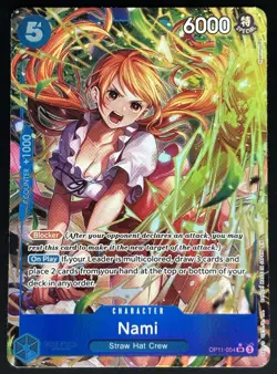 Nami OP11-054 Alt Art A Fist of Divine Speed One Piece TCG English - Image 1
