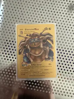 Pokemon Blastoise VMAX Gold Foil Card HP 350 - Image 1