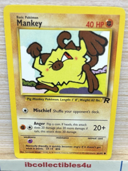 MANKEY - 61/82 - Team Rocket - Pokemon Card -Wotc Vintage 2000 NM - Image 1