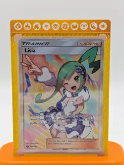 Pokemon Lisia 164/168 Ultra Rare Holo Card In Display Stand 2018 NM - Image 2