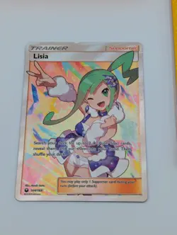 Pokemon Lisia 164/168 Ultra Rare Holo Card In Display Stand 2018 NM - Image 5