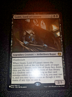 MTG Magic the Gathering Mystery Booster Kaladesh Gonti, Lord of Luxury rare card - Image 1