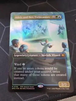 MTG 1x Adrix And Nev, Twincasters SOS Strixhaven Borderless Special Guest FOIL ⭐ - Image 1