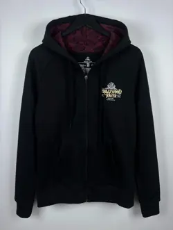 Disney Parks Hollywood Hotel Tower of Terror Full Zip Hoodie Adult M Black HTH - Image 1